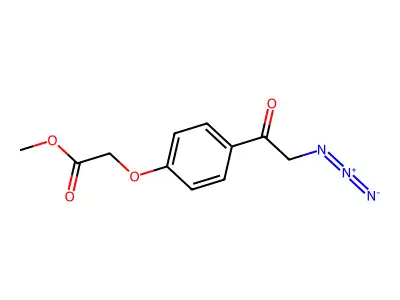 Methyl [4-(azidoacetyl)phenoxy]acetate structure