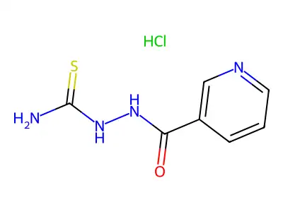 3-Pyridinecarboxylic acid, 2-(aminothioxomethyl)hydrazide, hydrochloride structure