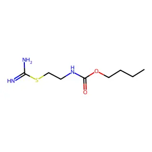 butyl N-(2-carbamimidoylsulfanylethyl)carbamate structure