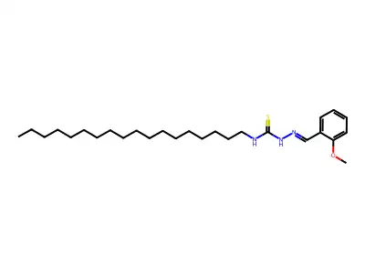 1-[(2-Methoxyphenyl)methylideneamino]-3-octadecylthiourea structure