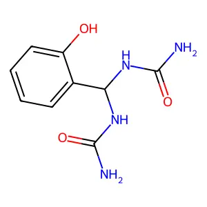 1,1'-[(2-Hydroxyphenyl)methanediyl]diurea structure