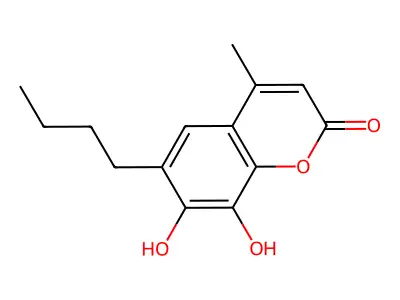 6-Butyl-7,8-dihydroxy-4-methylchromen-2-one structure