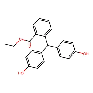 Benzoic acid, 2-(bis(4-hydroxyphenyl)methyl)-, ethyl ester structure