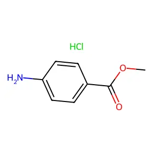 Benzoic acid, 4-amino-, methyl ester, hydrochloride (1:1) structure