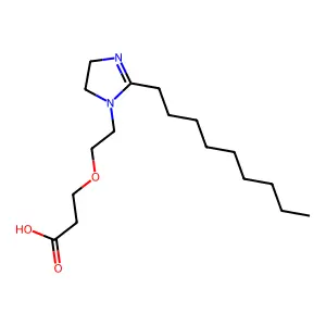 Propanoic acid, 3-(2-(4,5-dihydro-2-nonyl-1H-imidazol-1-yl)ethoxy)- structure