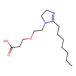 Propanoic acid, 3-(2-(2-heptyl-4,5-dihydro-1H-imidazol-1-yl)ethoxy)- structure