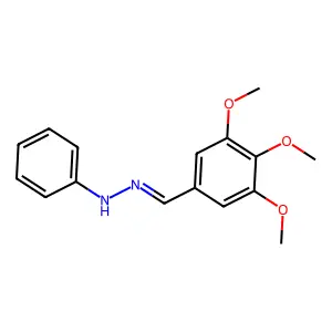 N-[(3,4,5-trimethoxyphenyl)methylideneamino]aniline structure