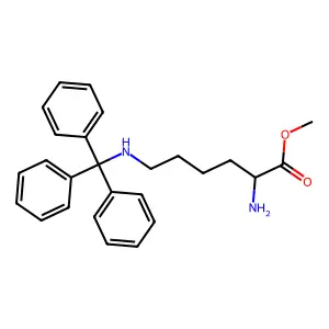 Methyl 2-amino-6-(tritylamino)hexanoate structure