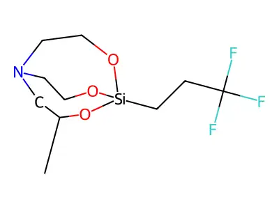 3-Methyl-1-(3,3,3-trifluoropropyl)-2,8,9-trioxa-5-aza-1-silabicyclo(3.3.3)undecane structure