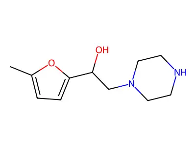 I+/--(5-Methyl-2-furanyl)-1-piperazineethanol structure
