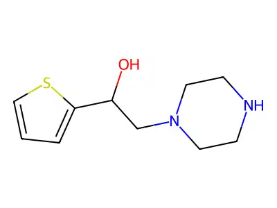 2-Piperazin-1-yl-1-(2-thienyl)ethanol structure