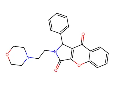 2-(2-Morpholinoethyl)-1-phenyl-1,2-dihydrochromeno[2,3-c]pyrrole-3,9-dione structure