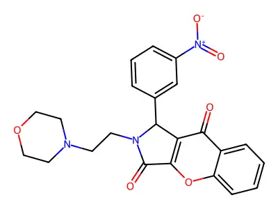 2-(2-morpholin-4-ylethyl)-1-(3-nitrophenyl)-1H-chromeno[2,3-c]pyrrole-3,9-dione structure