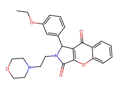 1-(3-ethoxyphenyl)-2-(2-morpholinoethyl)-1,2-dihydrochromeno[2,3-c]pyrrole-3,9-dione structure