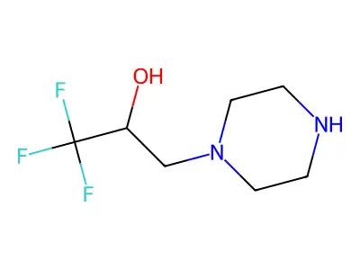 1,1,1-Trifluoro-3-(piperazin-1-yl)propan-2-ol structure