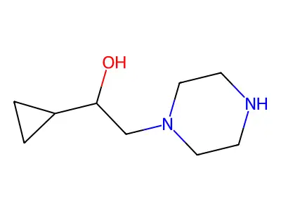 1-Cyclopropyl-2-(piperazin-1-yl)ethan-1-ol structure