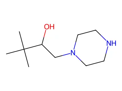 3,3-Dimethyl-1-(piperazin-1-yl)butan-2-ol structure