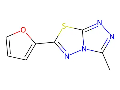 6-(Furan-2-yl)-3-methyl-[1,2,4]triazolo[3,4-b][1,3,4]thiadiazole structure