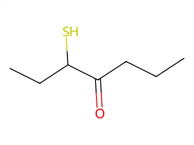 3-Mercaptoheptan-4-one structure