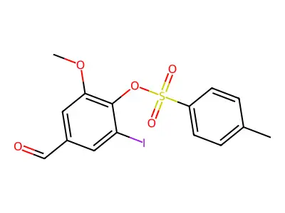 4-Formyl-2-iodo-6-methoxyphenyl 4-methylbenzenesulfonate structure