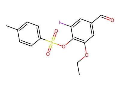2-Ethoxy-4-formyl-6-iodophenyl 4-methylbenzenesulfonate structure