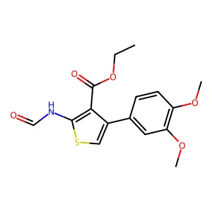 Ethyl 4-(3,4-dimethoxyphenyl)-2-formamidothiophene-3-carboxylate structure