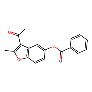 3-Acetyl-2-methyl-1-benzofuran-5-yl benzoate structure