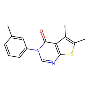 5,6-Dimethyl-3-(3-methylphenyl)thieno[2,3-d]pyrimidin-4-one structure