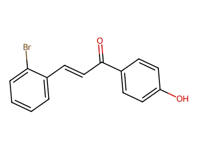 3-(2-Bromophenyl)-1-(4-hydroxyphenyl)prop-2-en-1-one structure