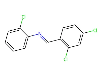 2-Chloro-N-(2,4-dichlorobenzylidene)aniline structure