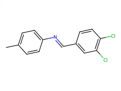 N-(3,4-Dichlorobenzylidene)-P-toluidine structure