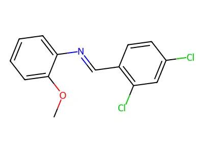 N-(2,4-Dichlorobenzylidene)-O-anisidine structure