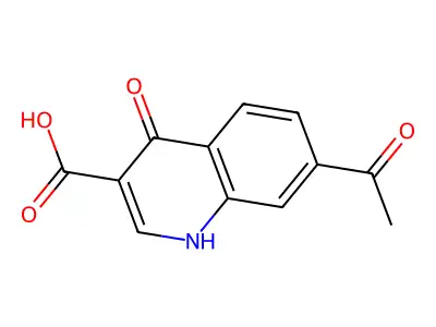 7-Acetyl-4-oxo-1,4-dihydro-quinoline-3-carboxylic acid structure
