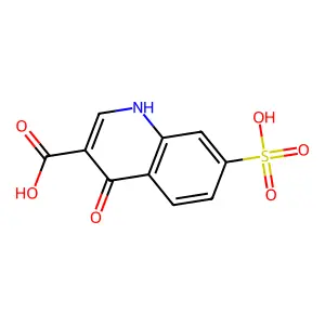 4-oxo-7-sulfo-1H-quinoline-3-carboxylic acid structure