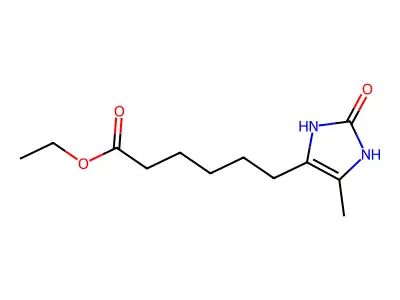 Ethyl 6-(5-methyl-2-oxo-1,3-dihydroimidazol-4-yl)hexanoate structure