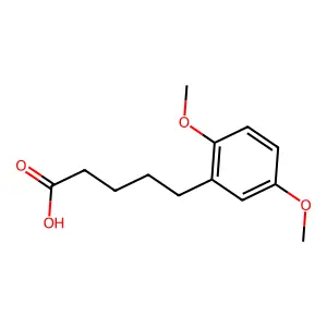 5-(2,5-Dimethoxyphenyl)pentanoic acid structure