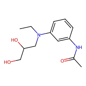 Acetamide, N-[3-[(2,3-dihydroxypropyl)ethylamino]phenyl]- structure