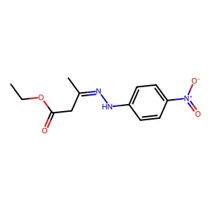 Ethyl 3-(2-(4-nitrophenyl)hydrazinylidene)butanoate structure
