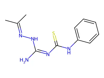 Hydrazinecarboximidamide, 2-(1-methylethylidene)-N-((phenylamino)thioxomethyl)- structure
