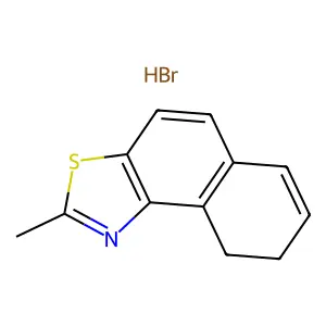 Naphtho[1,2-d]thiazole, 8,9-dihydro-2-methyl-, hydrobromide (1:1) structure