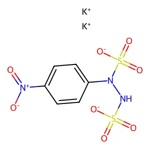 1,2-Hydrazinedisulfonic acid, 1-(4-nitrophenyl)-, potassium salt (1:2) structure