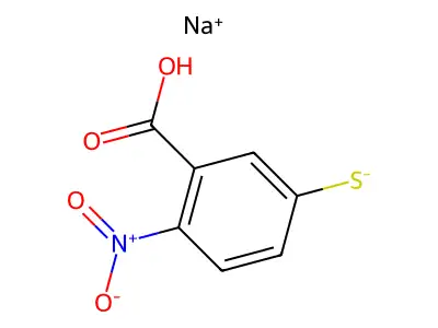 Benzoic acid, 5-mercapto-2-nitro-, sodium salt (1:1) structure