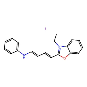 Benzoxazolium, 3-ethyl-2-[4-(phenylamino)-1,3-butadien-1-yl]-, iodide (1:1) structure