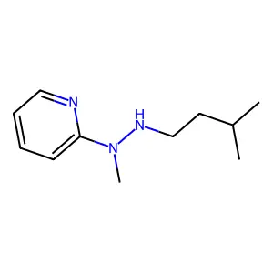 Pyridine, 2-[1-methyl-2-(3-methylbutyl)hydrazinyl]- structure