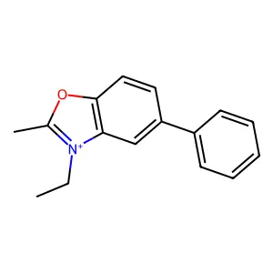 3-Ethyl-2-methyl-5-phenyl-1,3-benzoxazol-3-ium structure