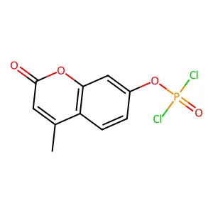 Phosphorodichloridic acid, 4-methyl-2-oxo-2H-1-benzopyran-7-yl ester structure