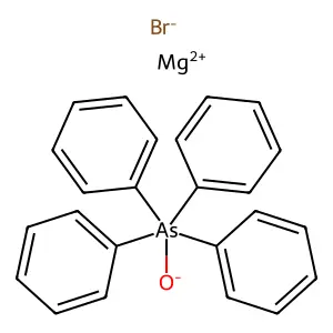 Bromo(hydroxytetraphenylarsoranato)magnesium structure