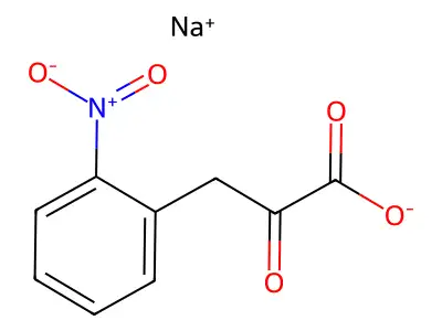 Sodium 3-(o-nitrophenyl)pyruvate structure