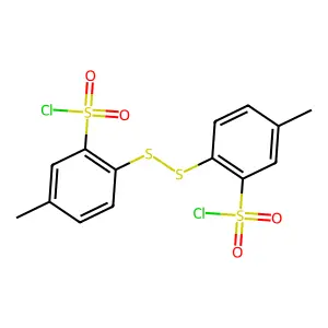 2,2'-二硫代双(5-甲基苯磺酰氯) structure