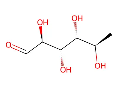 6-Deoxy-alpha-D-mannopyranose structure